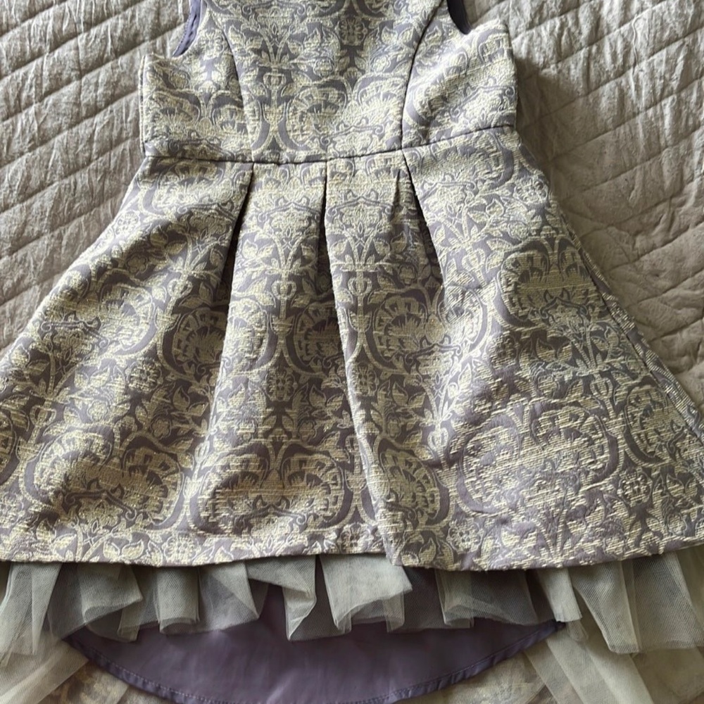 OshKosh B'gosh Kids Formal Dress - Gold and Gray